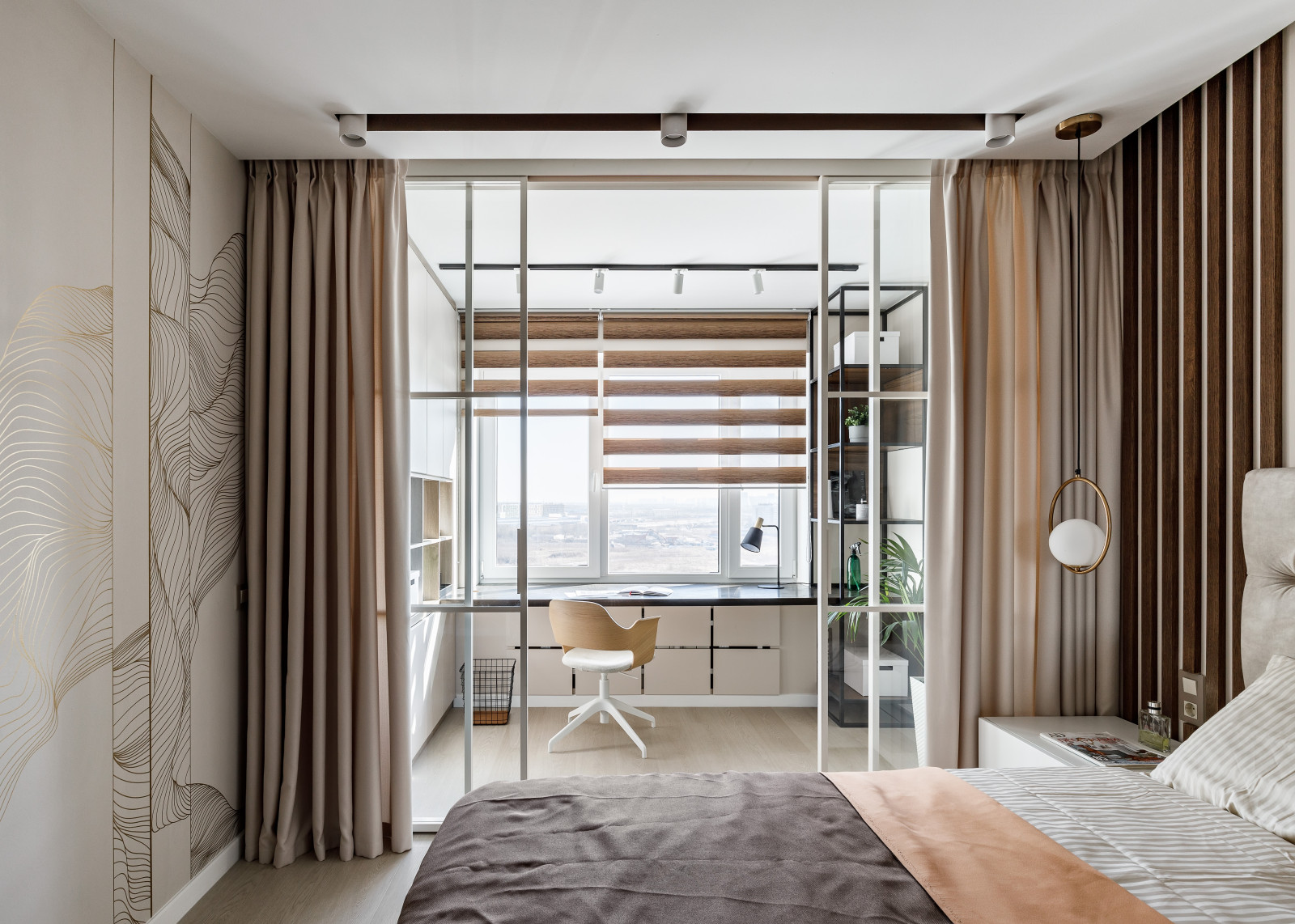 Зонирование спальни в проекте Свежий воздух