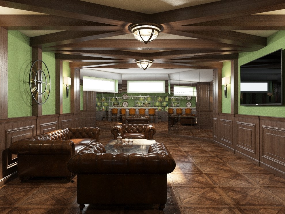 Комната отдыха в стиле английского паба