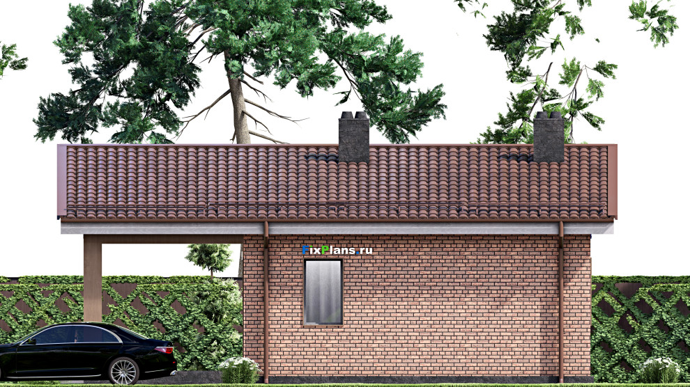 Проект одноэтажного дома 10х11м S91м2 F-15299