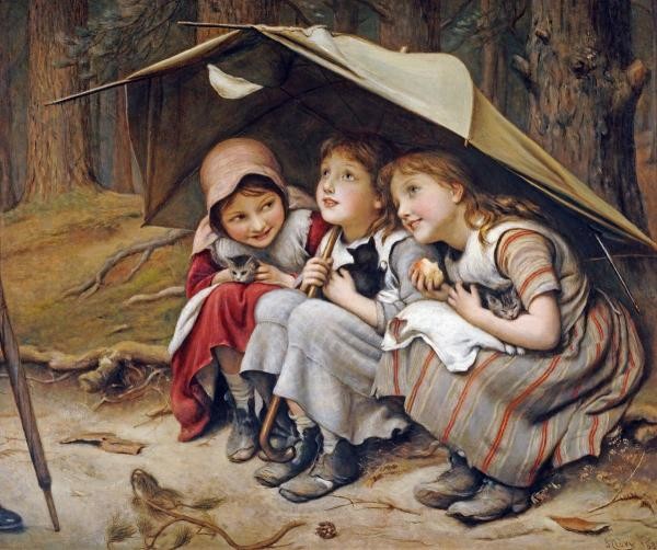Three Little Kittens 13.392 x 16 Art Print On Canvas