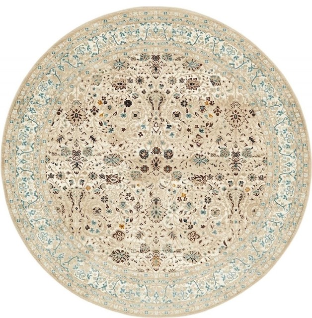 Traditional Newcastle Area Rug, 6' Round Traditional Area Rugs by