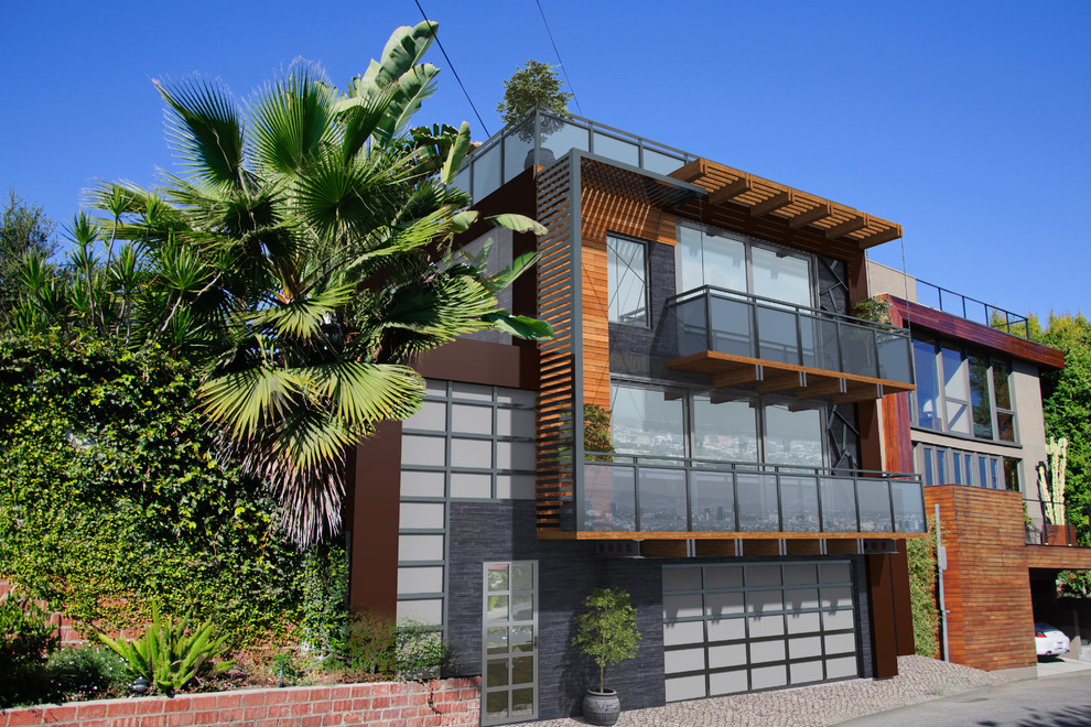 Голливудские Холмы - Лос Анджелес. Дома в современном стиле.