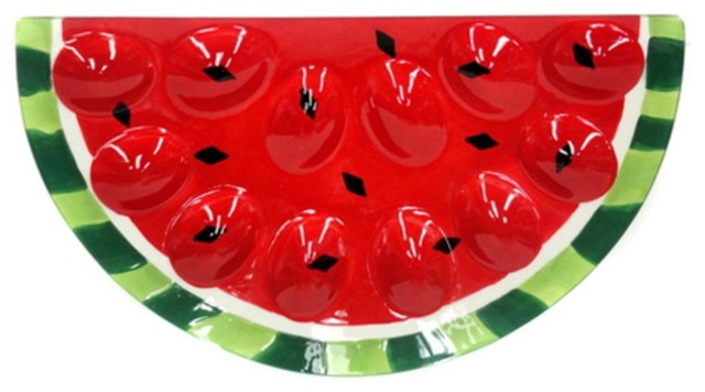 Boston Warehouse Picnic Party Watermelon Deviled Egg Plate