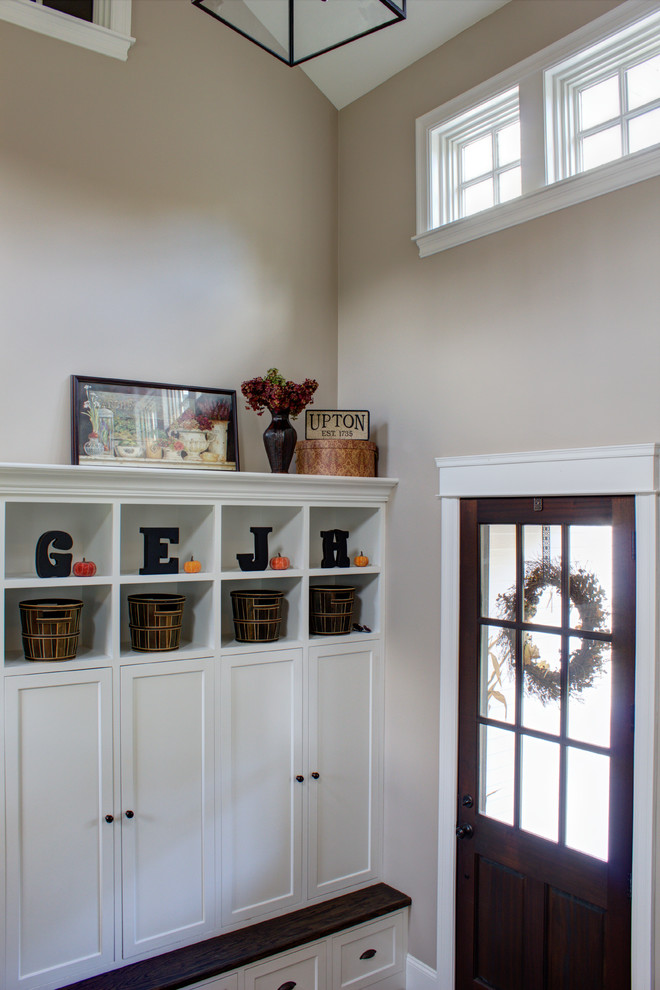 Inspiration for a transitional entryway remodel in Boston