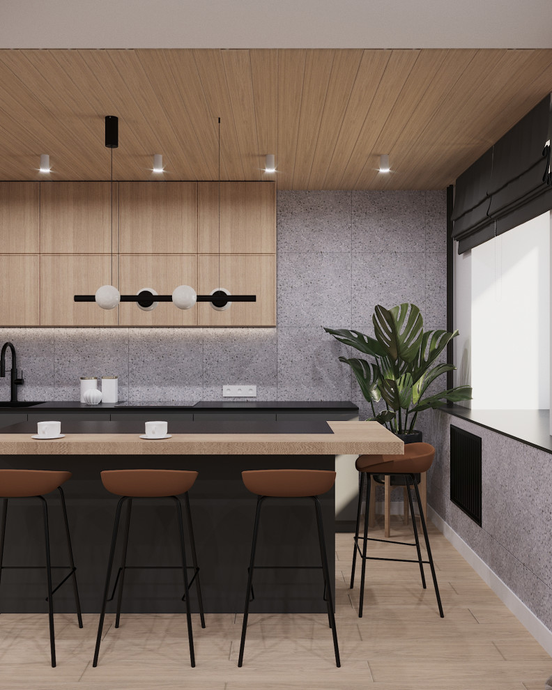 Дизайн проект кухни-гостинной