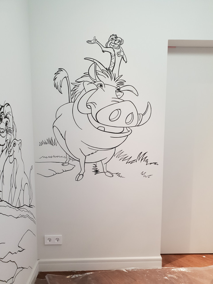 Роспись стен в детской комнате