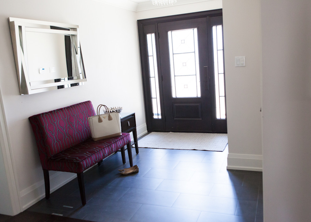 Inspiration for a transitional entryway remodel in Toronto
