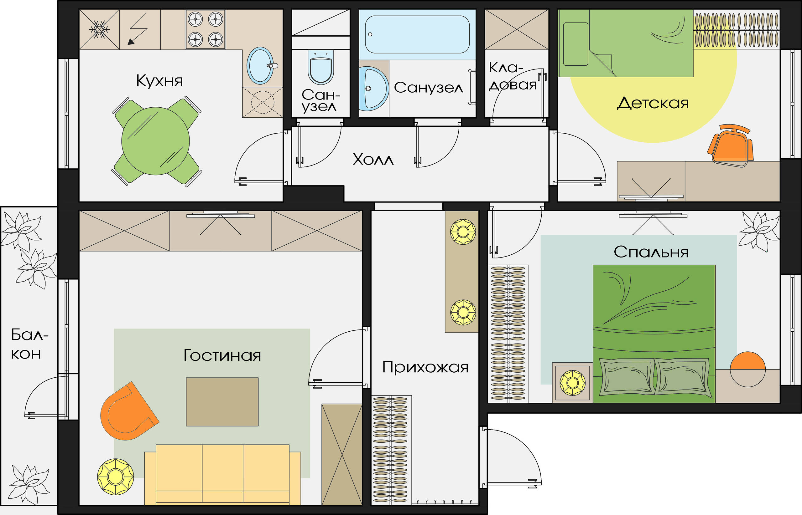 Особенности планировки 3-х комнатной квартиры