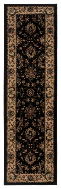 Oriental Weavers Ariana Black/Ivory Oriental Indoor Area Rug 2'3"X7'9"