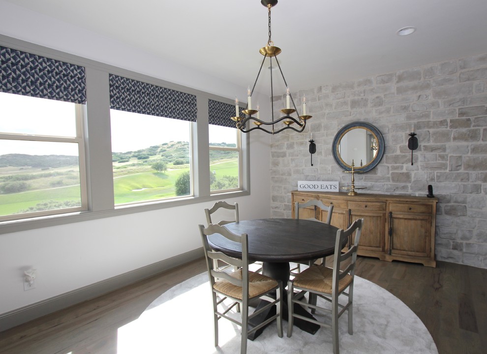 Transitional dining room photo in Denver
