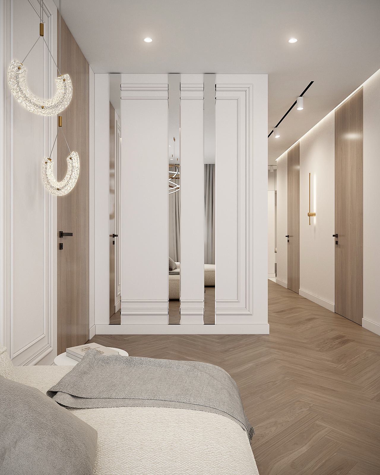 Современный светлый интерьер квартиры