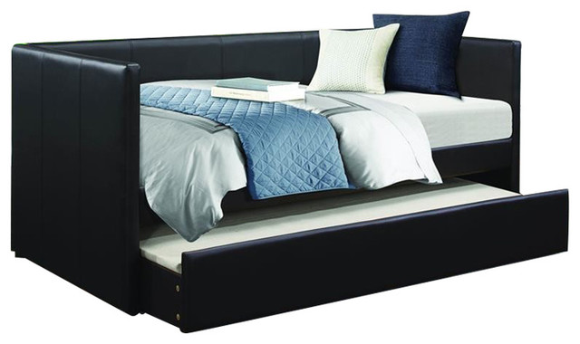 Homelegance Adra Daybed With Trundle, Black