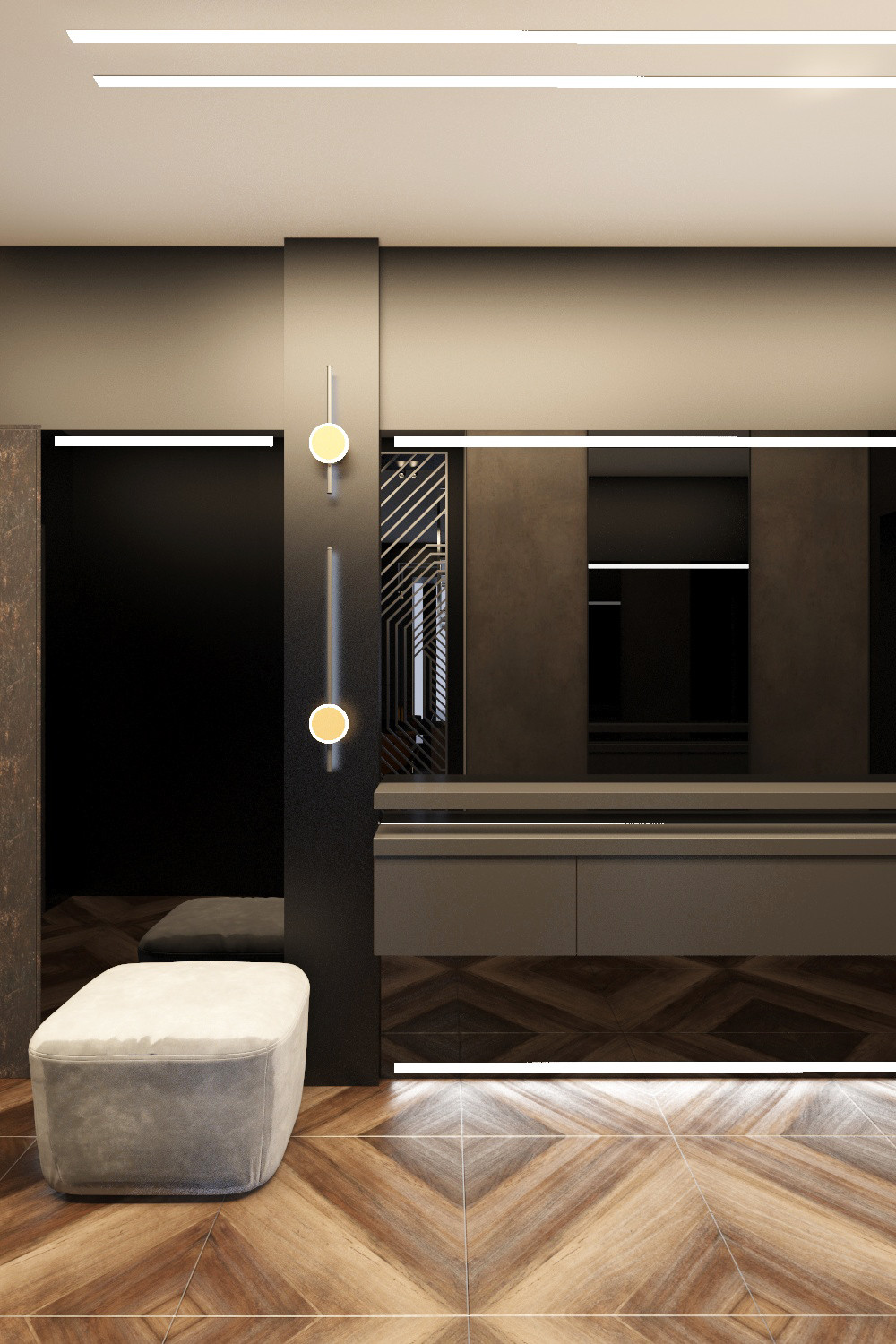 Дизайн интерьера двух комнатной квартиры. Прихожая. Краснодарский край