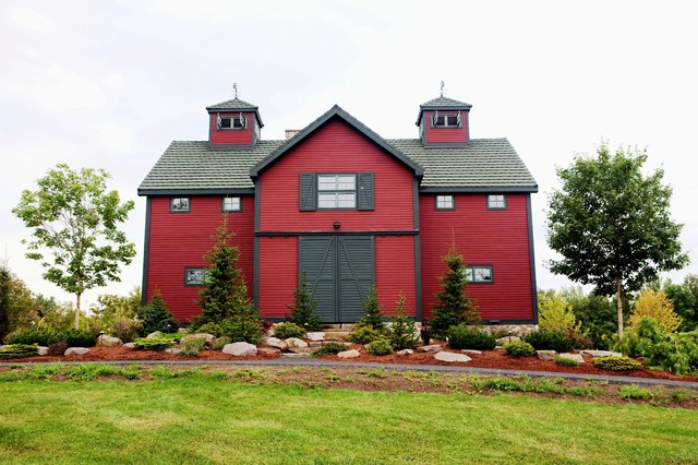 The Somerset Post And Beam Barn Home Rustico Fachada