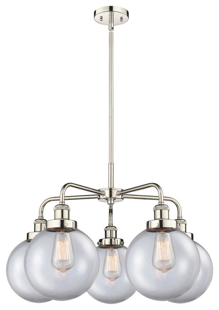 Innovations Whitney 5 26" Chandelier Polished Nickel