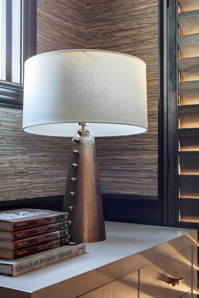 Example of a transitional home design design in Charlotte