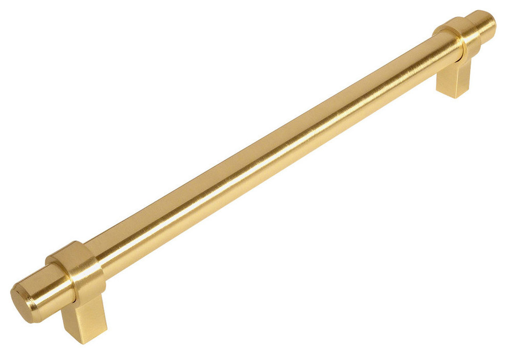 Cosmas 161-224BB Brushed Brass 8-7/8 CTC (224mm) Euro Bar Pull