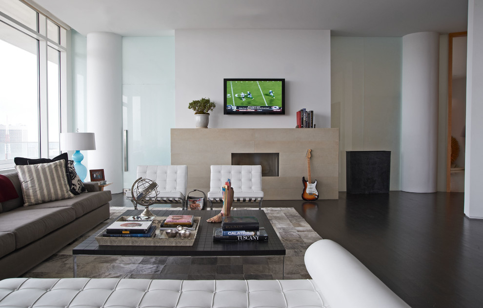 Inspiration for a contemporary living room in Dallas.
