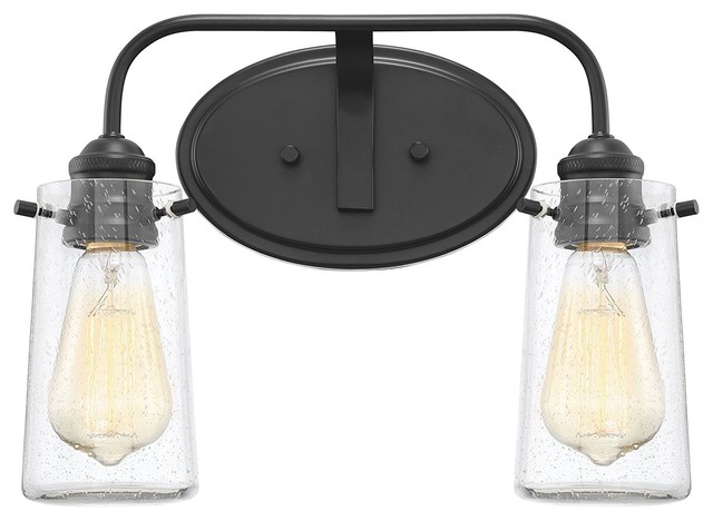 14 Modern 2 Light Vanity Bathroom Bubble Glass Matte Black 14 Modern 2 Light Vanity Bathroom Bubble Glass Matte Black