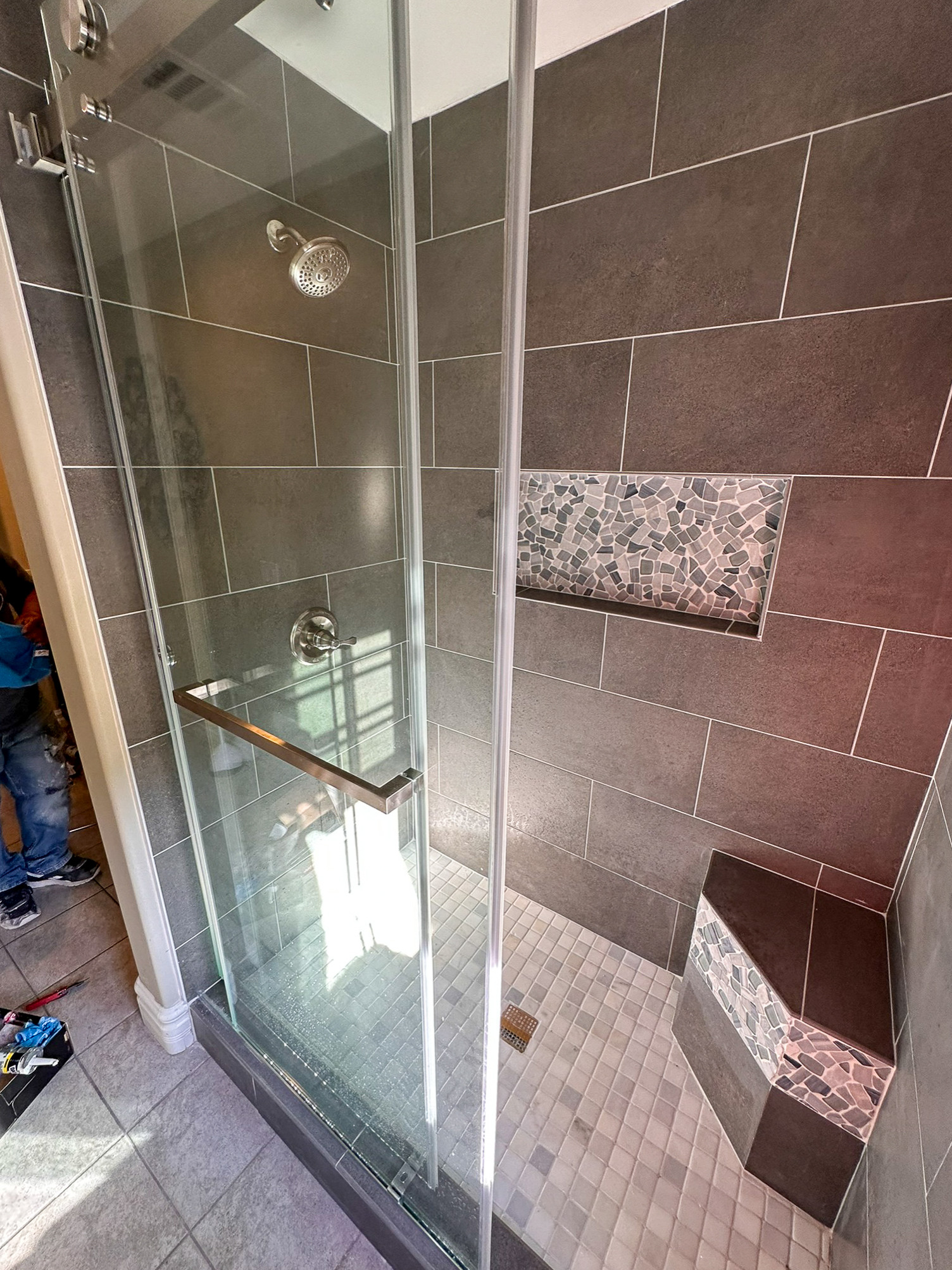 Modern Bathroom Tub - Shower Install Temecula