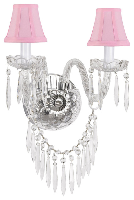 Murano Venetian Style All Crystal Ball Sconce With Shades - Traditional - Wall Sconces - by Gallery