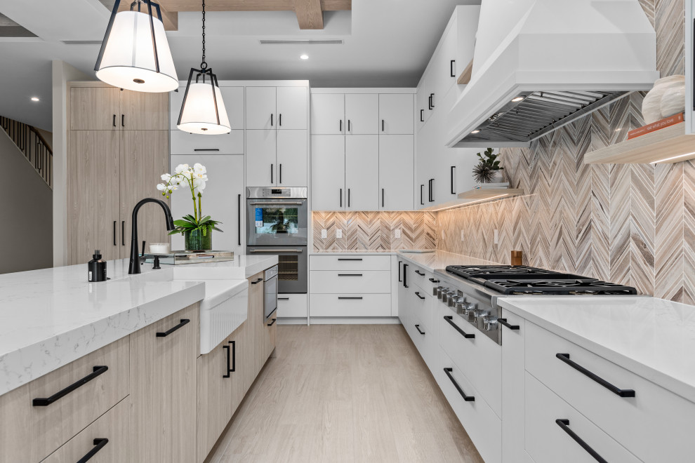 Inspiration for a transitional kitchen remodel in Miami
