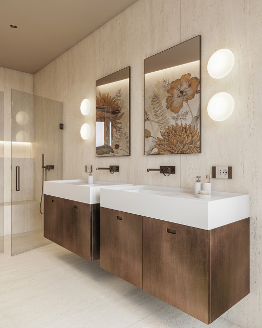 STANZA DA BAGNO DAL MOOD FLOREALE contemporary-bathroom
