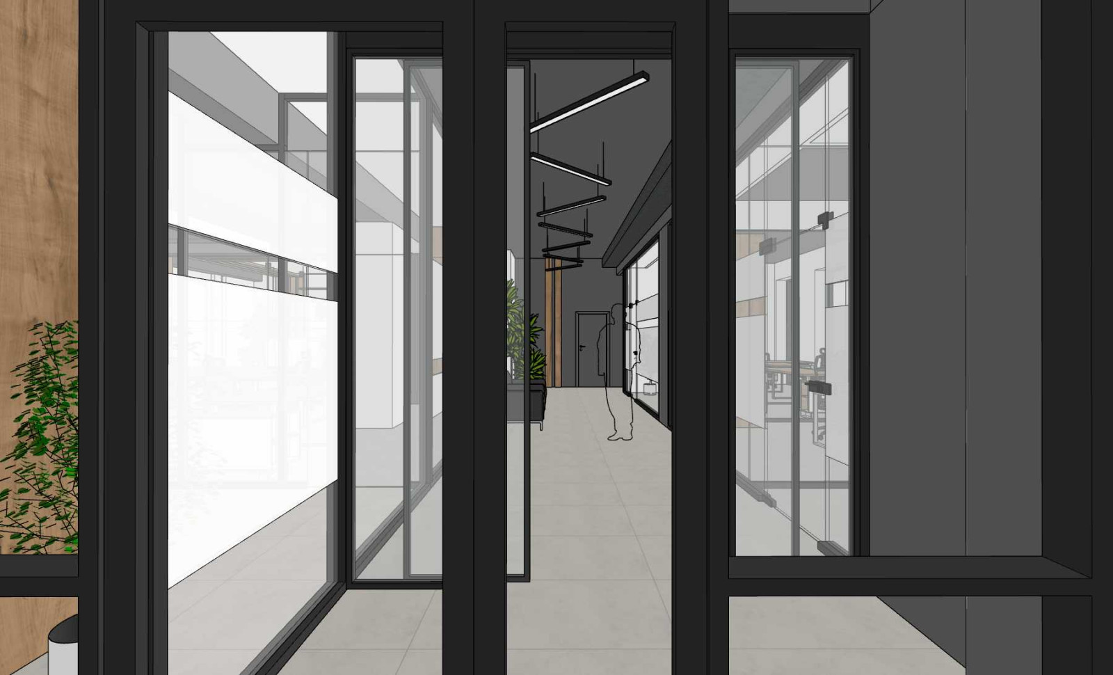 Офис для компании Изовол (экспресс-проект, скетчап)