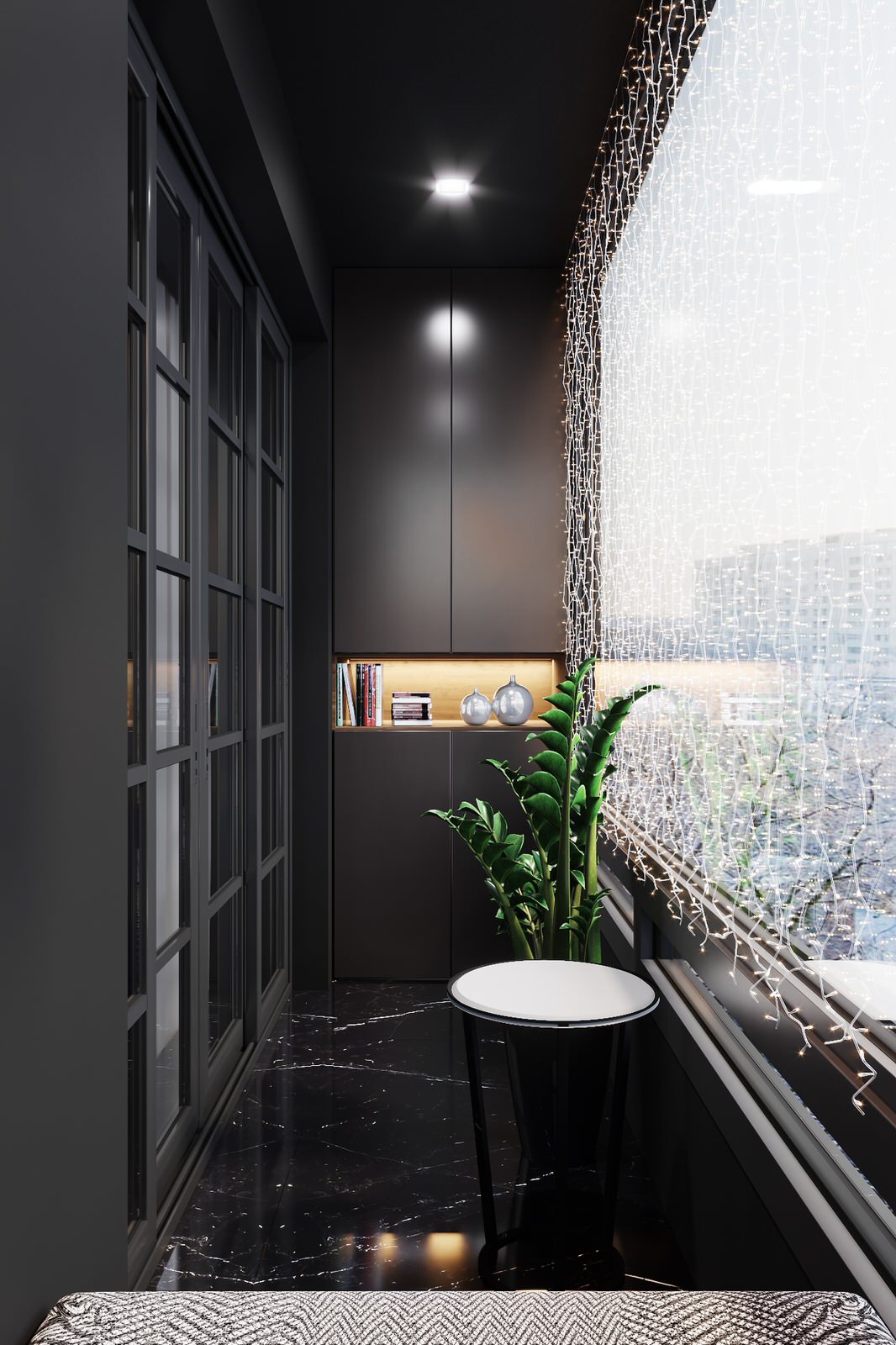 Квартира в черных тонах