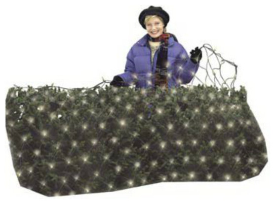 Sylvania V44545-88 Christmas Stay-Lit® LED Net 100-Lights, Warm White, 4' x 6'