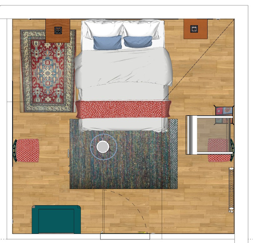 Réemplois pour la décoration de deux chambres sous combles en ville