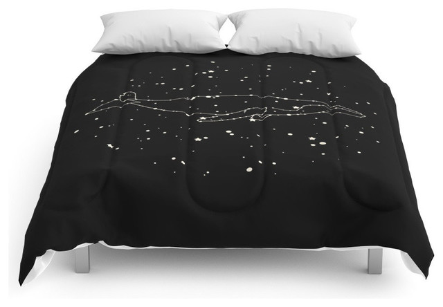Society6 Whale Constellation Comforter Contemporary Comforters