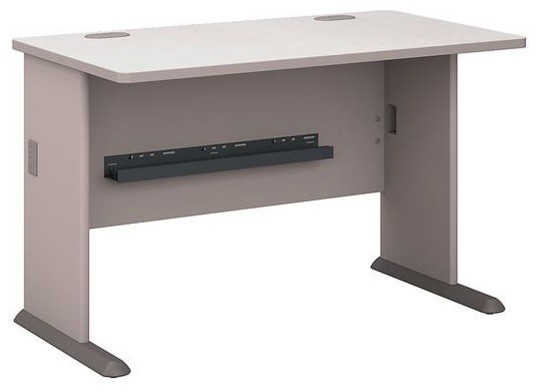 48 in. Desk in Pewter and White Spectrum