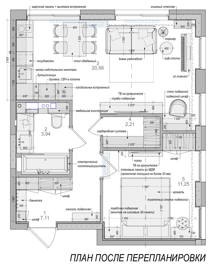 ЖК LEVEL Нагатинский, 1-к квартира 45 кв.м