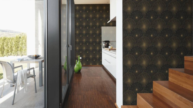 Modern Textured Wallpaper Art Deco Pattern, 1 Roll - Contemporary ...