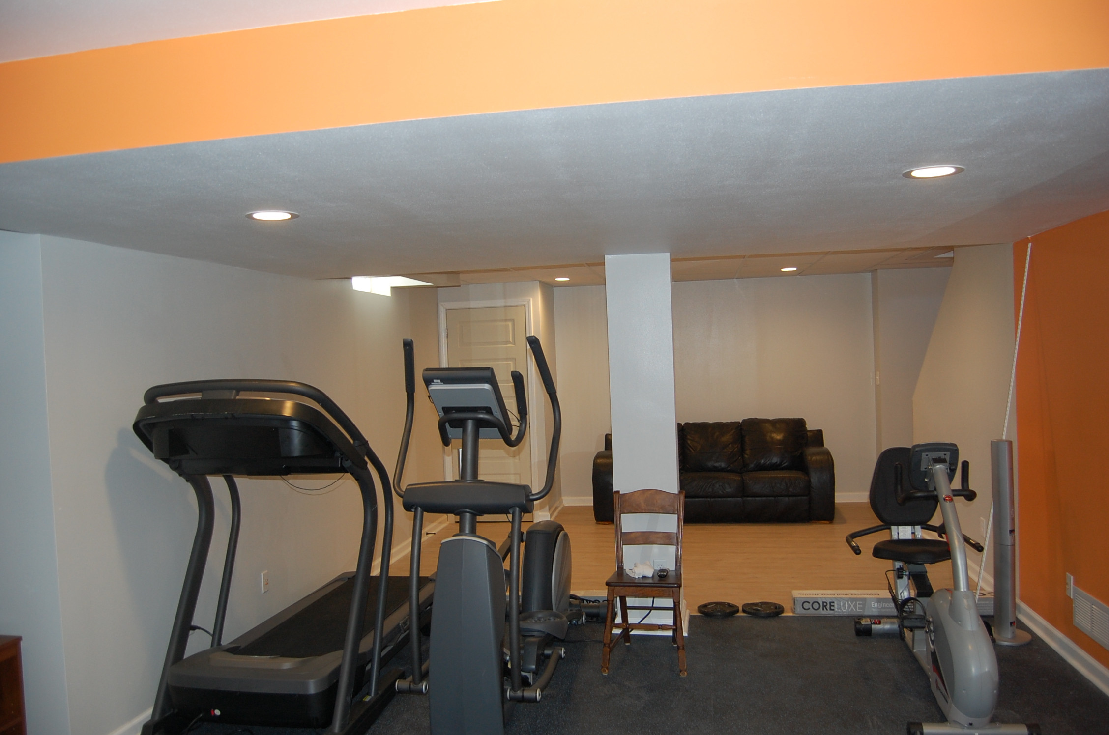 Basement office and work out area