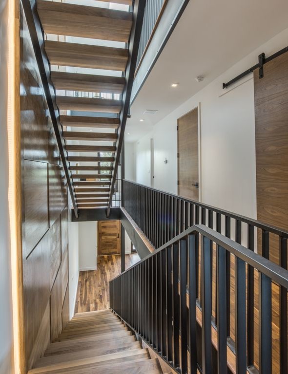 This is an example of a contemporary staircase in Denver.