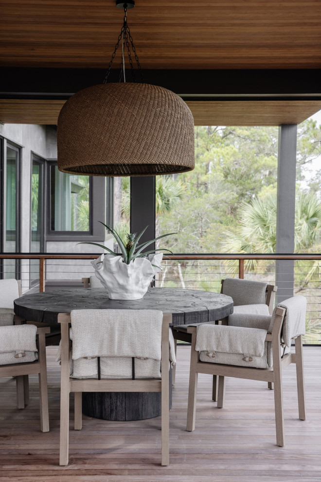 Transitional porch photo in Charlotte