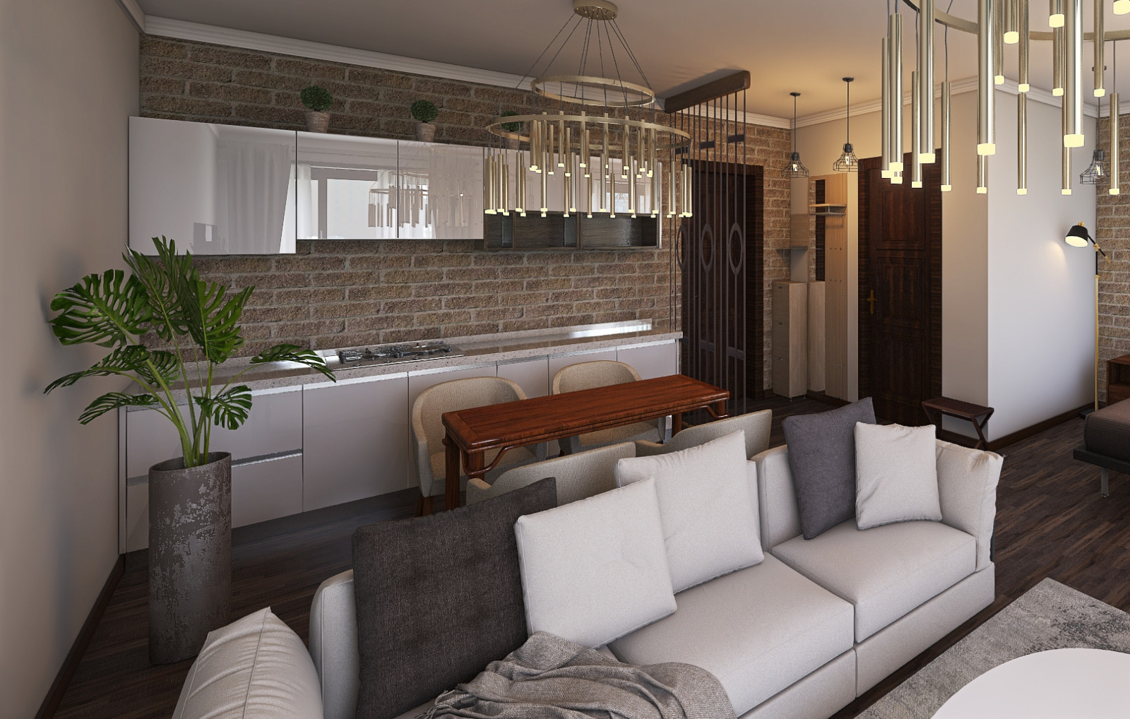 Скандинавский стиль в интерьере студии