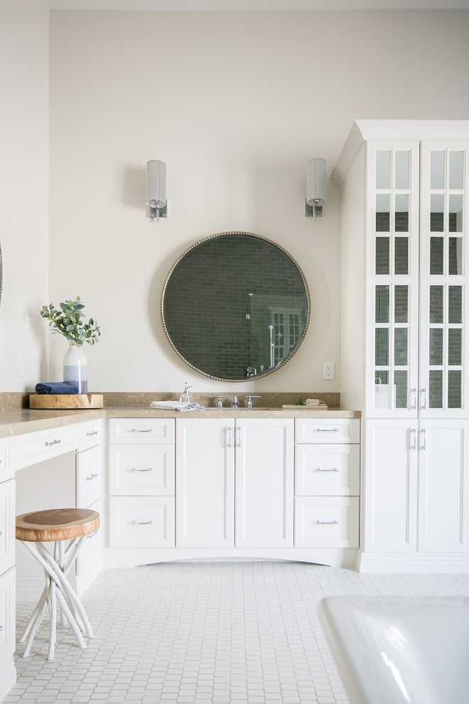Inspiration for a large transitional master freestanding bathtub remodel in Phoenix