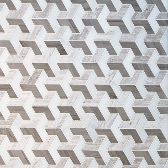 Mixed Marble Cut In A Effect Mosaic Tile 5 Sheets Mixed Marble Cut In A Effect Mosaic Tile 5 Sheets Contemporary