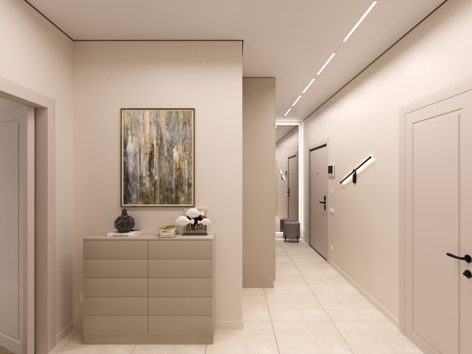 Дизайн проект двухкомнатной квартиры 60 м2