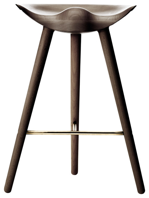 ML42 Counter Stool in Brown Oiled Oak, Brass