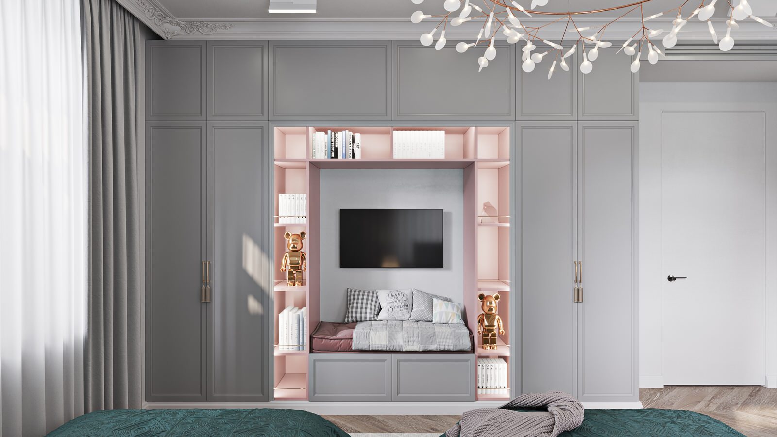 Квартира с сочными цветовыми акцентами для большой семьи