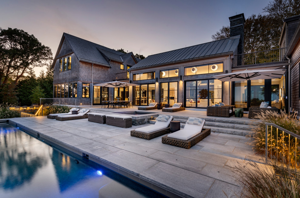 Inspiration for a transitional pool remodel in Boston
