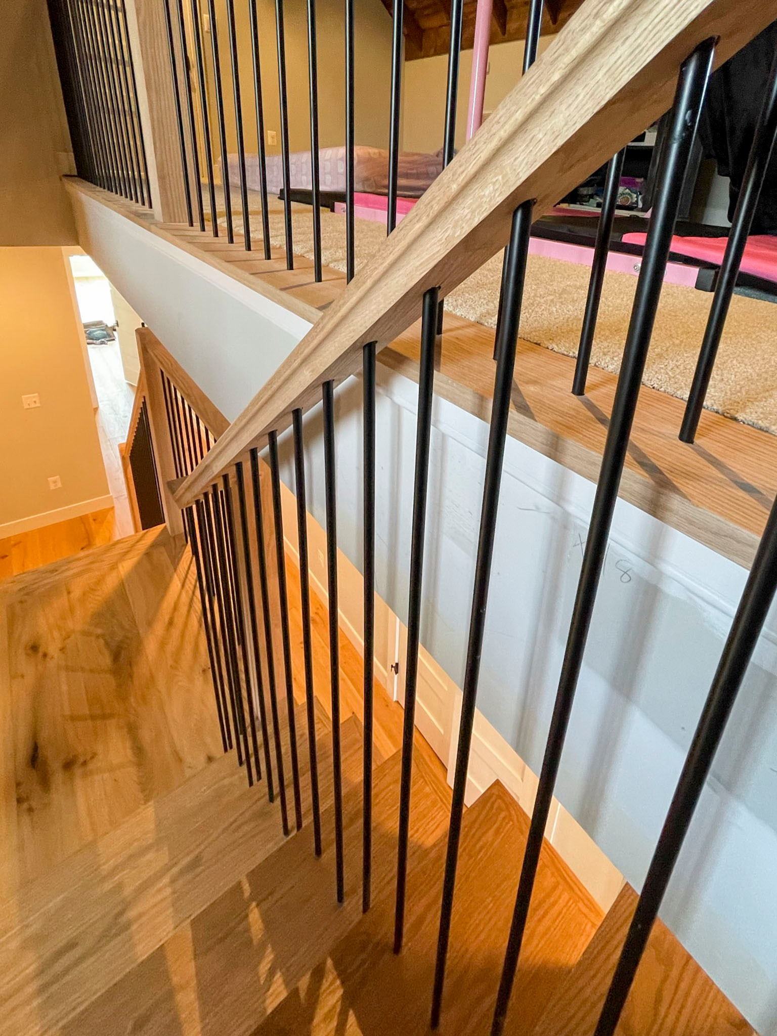 102_Straight-Freestanding Stairs/Landing in Barn Style Home, Leesburg VA 20175