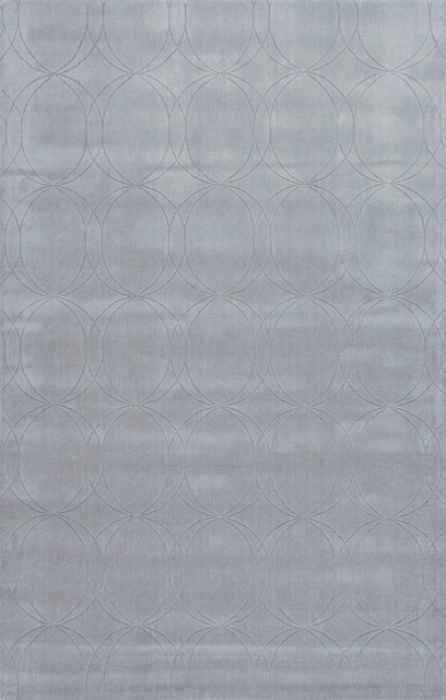 Handmade Looped & Cut Wool Gray/ Solid Area Rug (8 x 11)