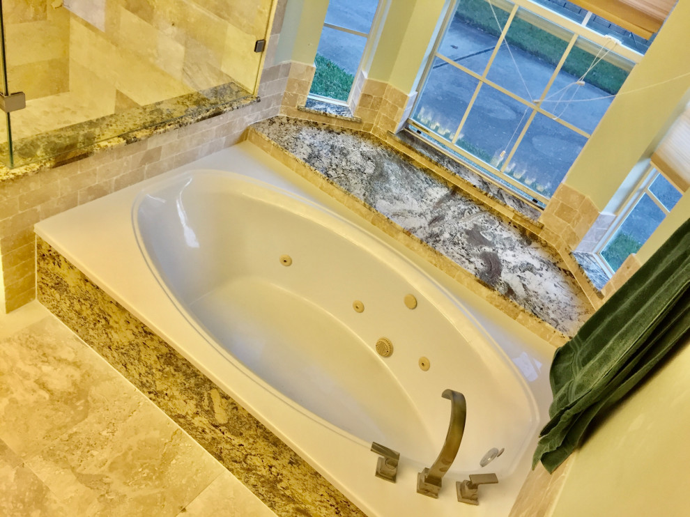 jacuzzi tubs surround Traditional Bathroom Houston by AIS Stone