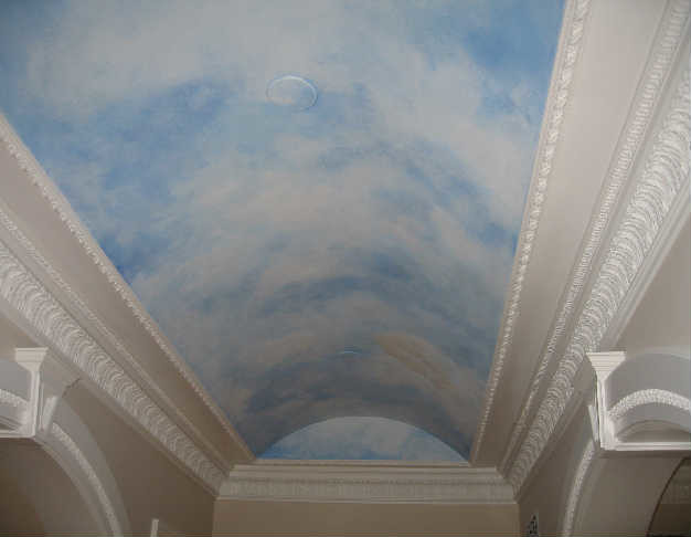Faux Painted Sky Ceiling In Holmdel Nj Hall New York
