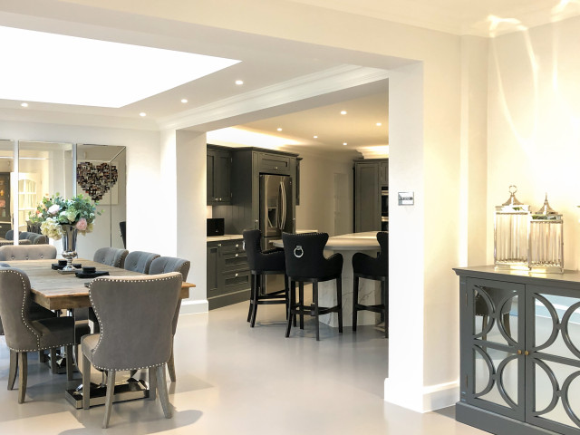 Slate Grey Framed Shaker Kitchen klassisk